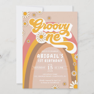 Convite para primeiro aniversario Groovy