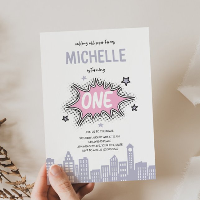 Convite para primeiro aniversario Herói do Livro H (Criador carregado)