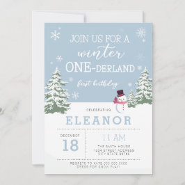 convite para primeiro aniversario invernal