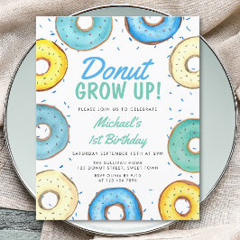 Convite para primeiro aniversario Rosquinha Azul d