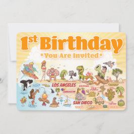 Convite para primeiro aniversario SoCal Bonito