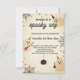 Convite para primeiro aniversario Spooky One Hallo