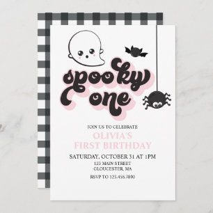 Convite para primeiro aniversario Spooky One Hallo