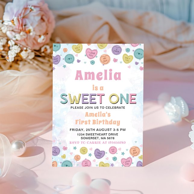 Convite para primeiro aniversario Sweet One (Criador carregado)