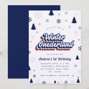 Convite para primeiro aniversario Winter Onederlan