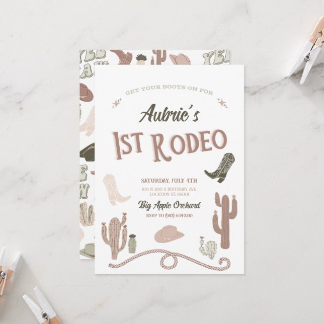 Convite para primeiros aniversarios (Frente/Verso In Situ)