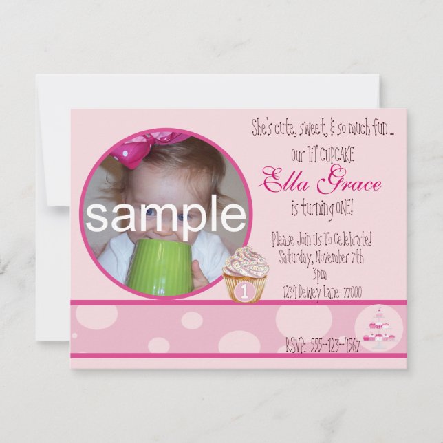 Convite para primeiros aniversarios (Frente)