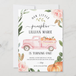 Convite para primeiros aniversarios de abóbora