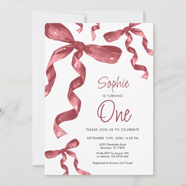 Convite para primeiros aniversarios de Arco Borgon (Frente)