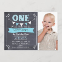 Convite para primeiros aniversarios de Bunting Cha
