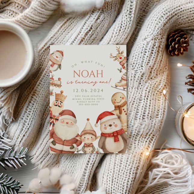 Convite para primeiros aniversarios de Natal para  (Criador carregado)