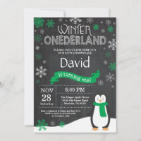 Convite para primeiros aniversarios de Winter Oned