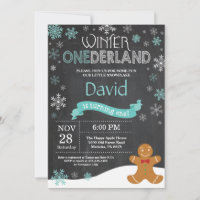 Convite para primeiros aniversarios de Winter Oned