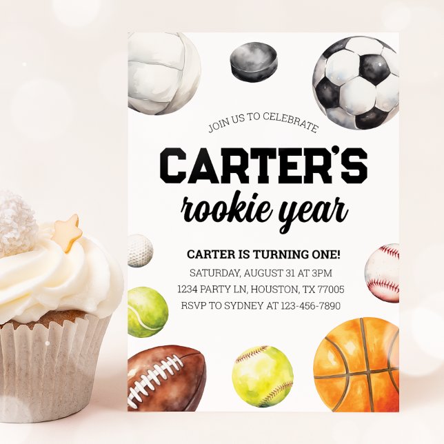 Convite para primeiros aniversarios desportivos (Criador carregado)