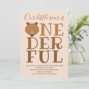 Convite para primeiros aniversarios do Bear Wondel