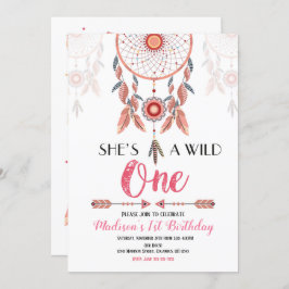 Convite para primeiros aniversarios Wild One Catch