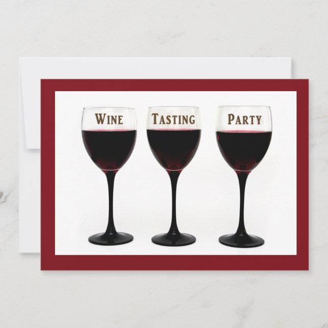 Convite Para Provandos De Vinho (Frente)