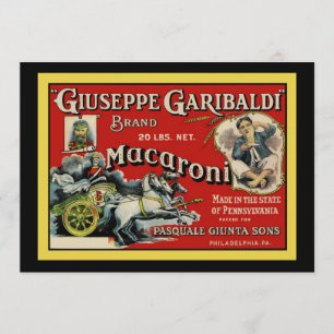 Convite para publicidade em macarrão italiano