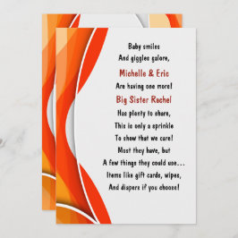 Convite para pulverização de bebês