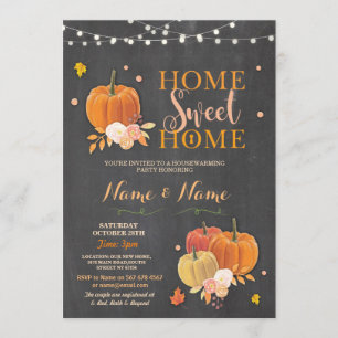 Convite para Pumpkin em Queda de Chalé para Casa