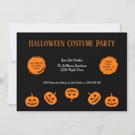 Convite para Pumpkin, Festa de Figuras de Hallowee