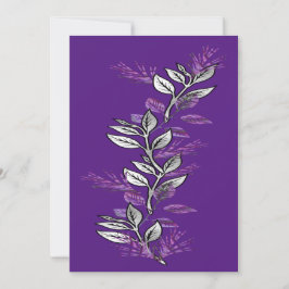 Convite para Púrpura e Prata Sprig