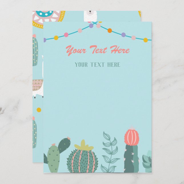 Convite para Qualquer Evento da Llama (Frente/Verso)