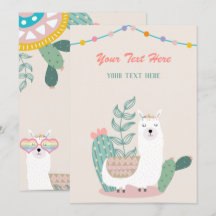 Convite para Qualquer Evento de Llama