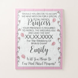 Convite para Quebra-cabeça de Garota Flor