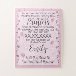 Convite para Quebra-cabeça de Garota Flor