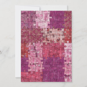 Convite para Quebra-cabeça de Textura de Cores