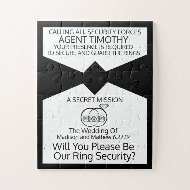 Convite para Quebra-cabeça do Bearer do Anel (Vertical)