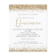 Convite para Quinceanera, Fronteira de Glitter Dou