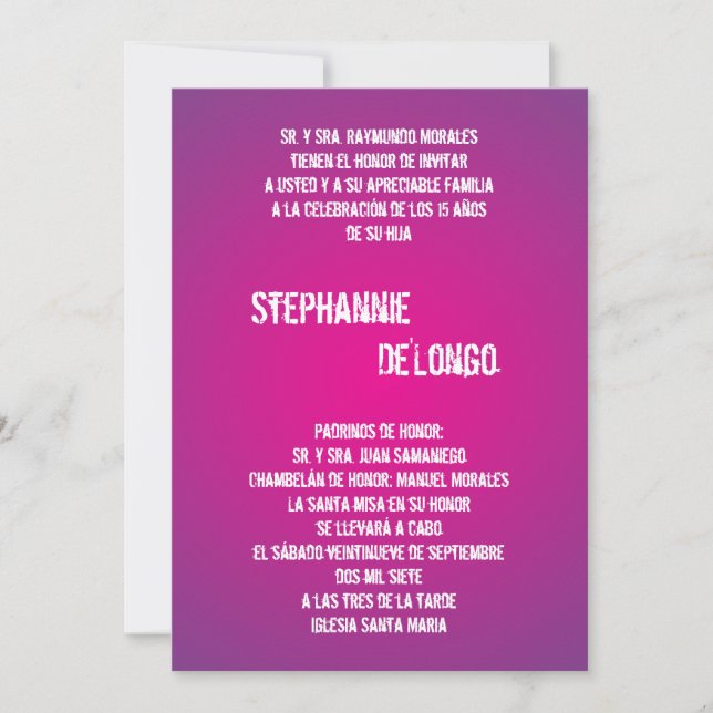 Convite para Quinceanera para giro de DJ teal 5 x  (Frente)