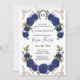 Convite para Quinceanera, Rosas Blu