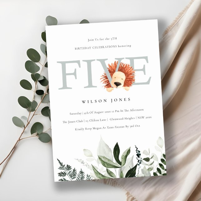 Convite para quinta Festa de aniversário de 5 de F (Criador carregado)