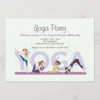 Convite para raparigas Yoga