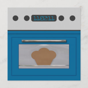 Convite para receita de bebê (azul)