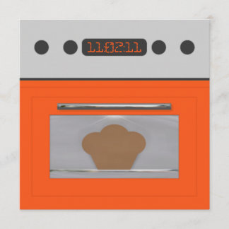 Convite para Receita de Bebê (laranja três)