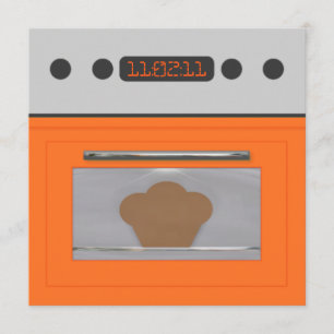 Convite para Receita de Bebê (laranja um)