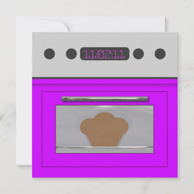 Convite para Receita de Bebê (roxo) (Frente)