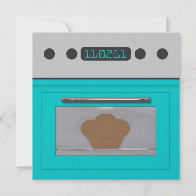 Convite para Receita de Bebês (aqua) (Frente)