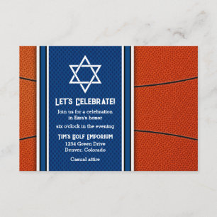 Convite para Recepção de Bar Mitzvah com Tema de B