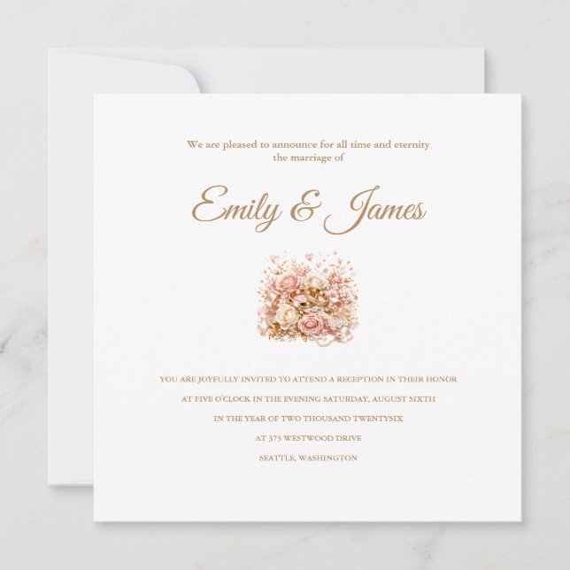 Convite para Recepção de Casamento (Frente)