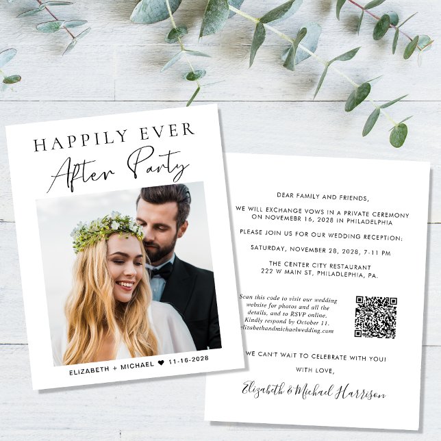 Convite para Recepção de casamento de Código QR de (Criador carregado)