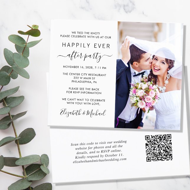 Convite para Recepção de casamento de Código QR de (Criador carregado)