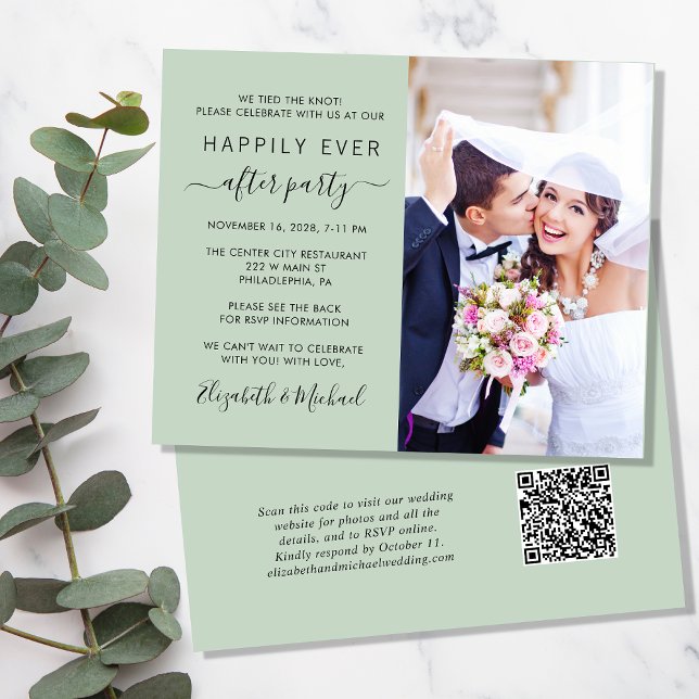 Convite para Recepção de casamento de Código QR de (Criador carregado)