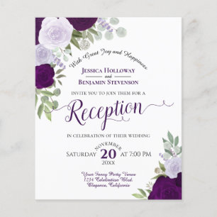 Convite para Recepção de casamento de Orçamento de
