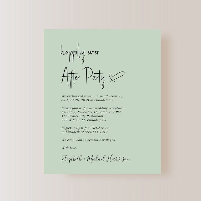 Convite para Recepção de casamento de Sage de Orça (Criador carregado)