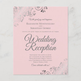 Convite para Recepção de casamento do BUDGET Rosa